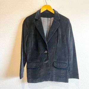 Vintage Ira Joyce Black Velvet Blazer Womens Size 9/10 Career Office Staple EUC